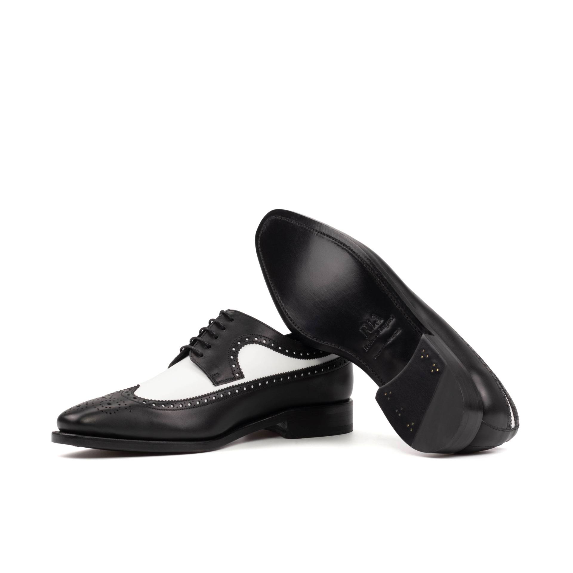 Black and White Men's Longwing Bluchers