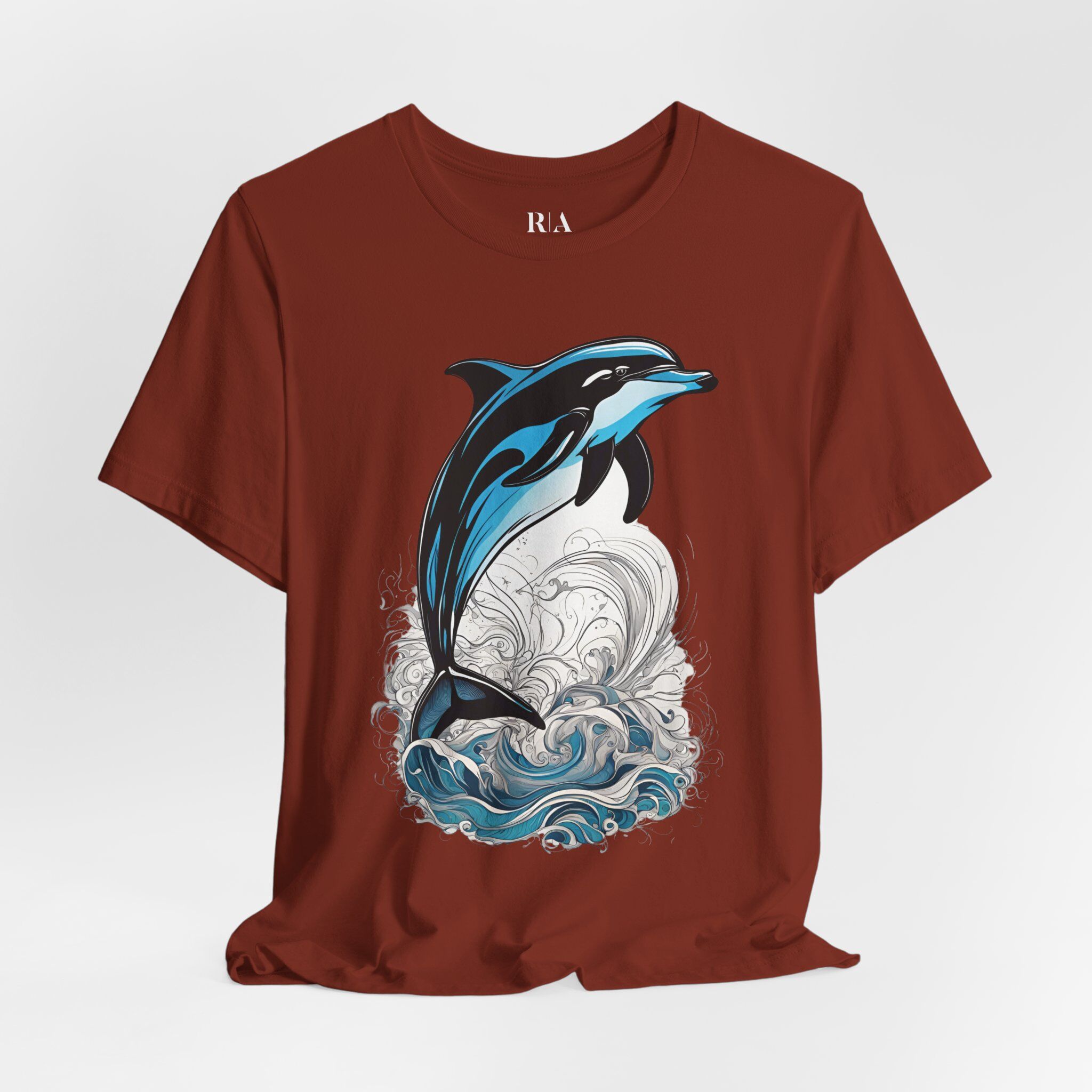 Dolphin's Dance - Premium Jersey Cotton Graphic Tee - Image 4