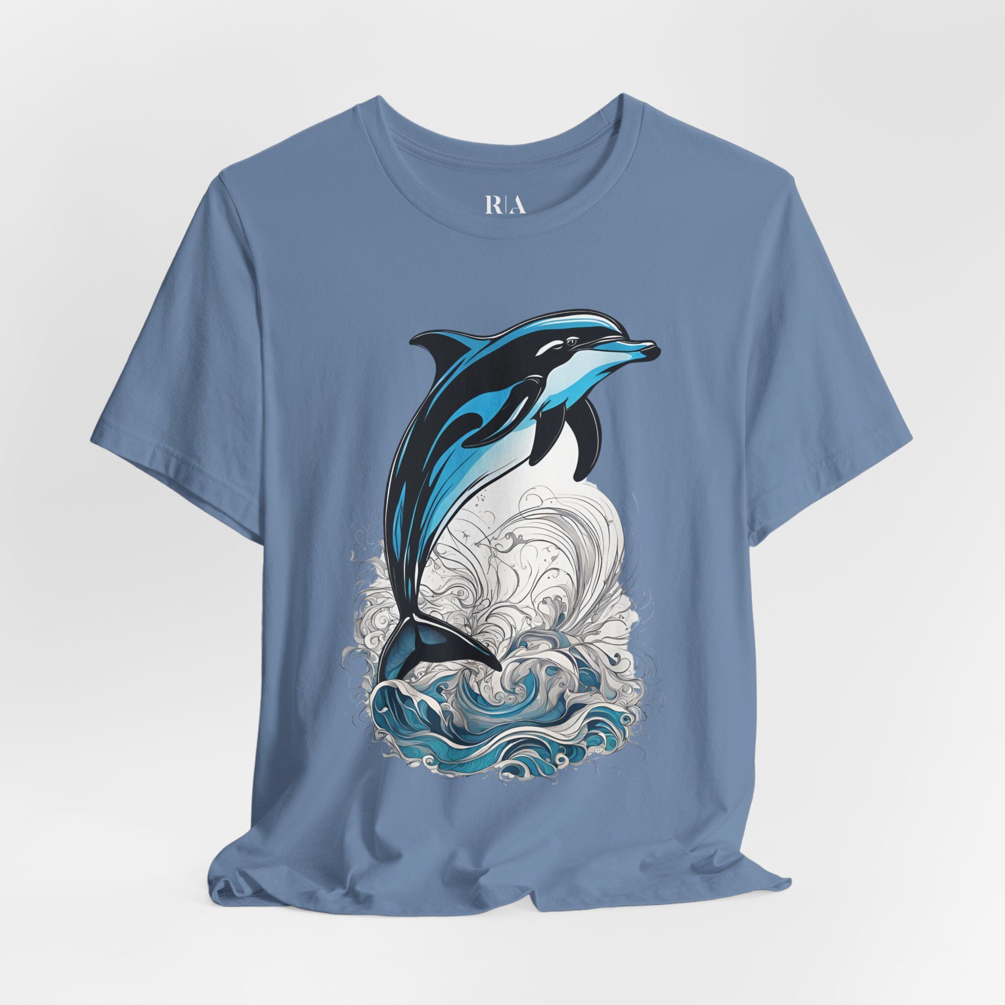 Dolphin's Dance - Premium Jersey Cotton Graphic Tee - Image 3