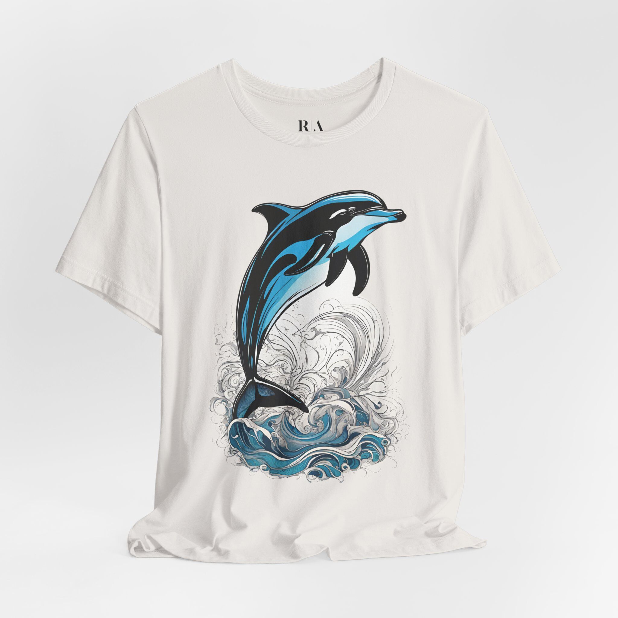 Dolphin's Dance - Premium Jersey Cotton Graphic Tee - Image 5