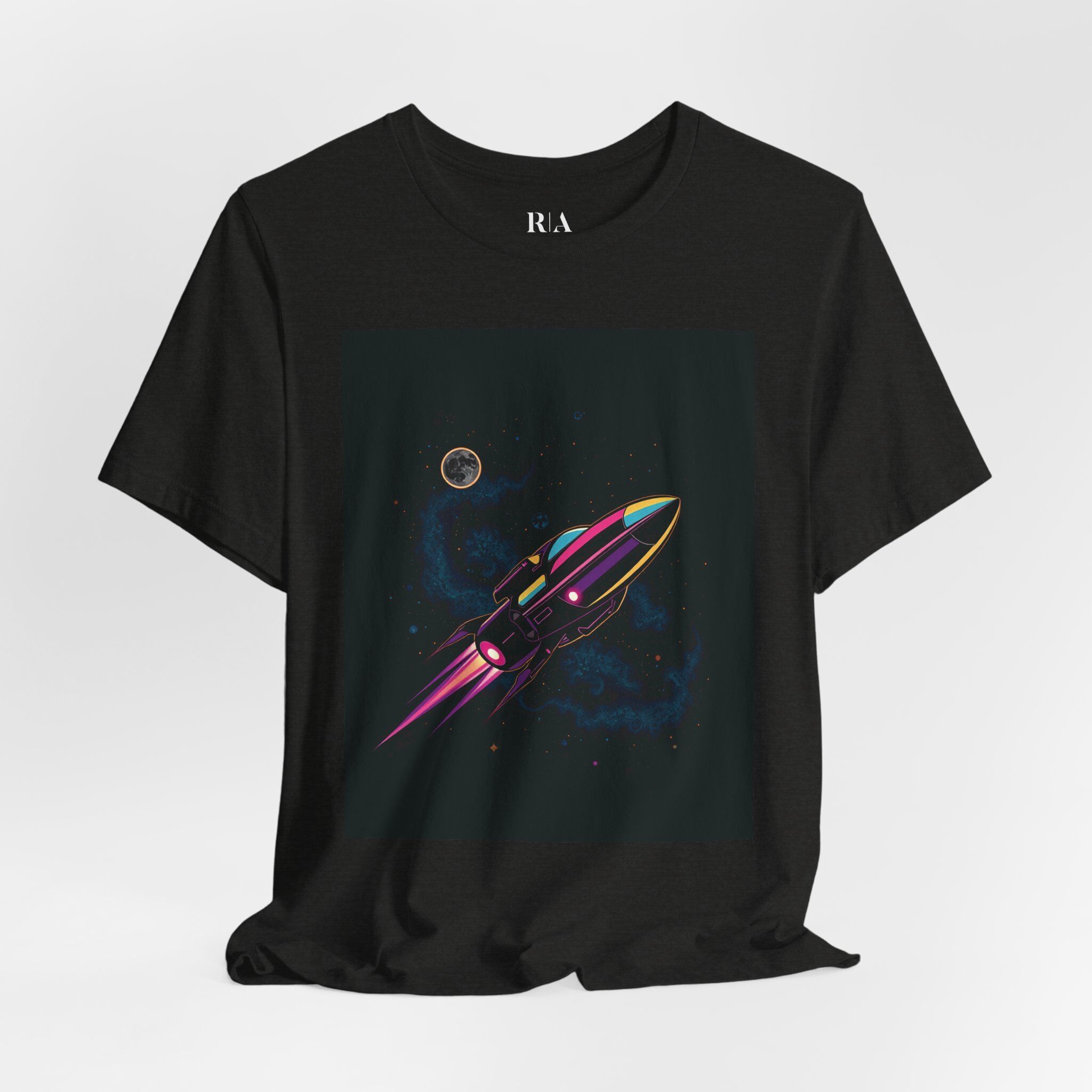 Galactic Groove Glider - Premium Jersey Cotton Graphic Tee - Image 2