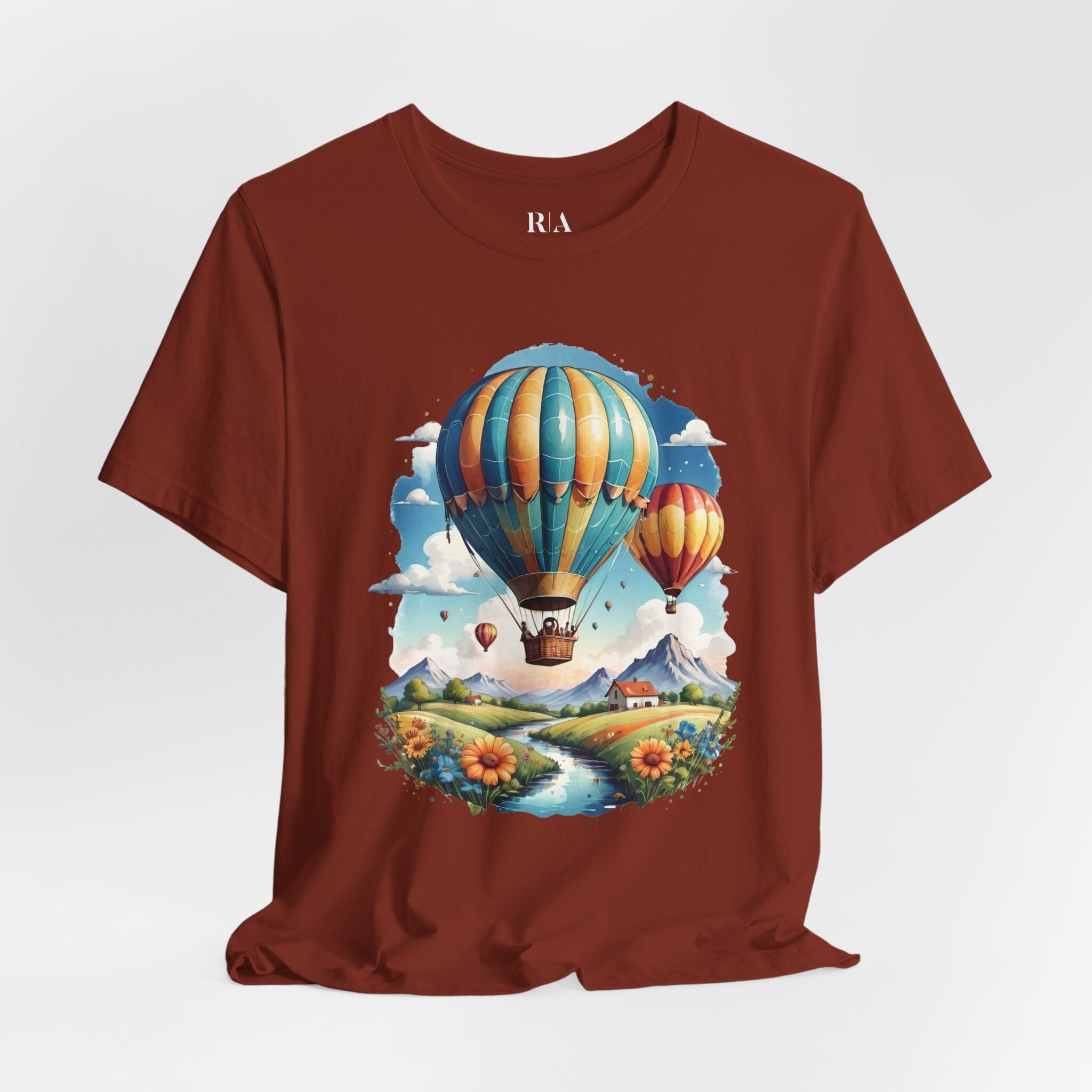 Highland Hot Air Haven - Premium Jersey Cotton Graphic Tee - Image 2