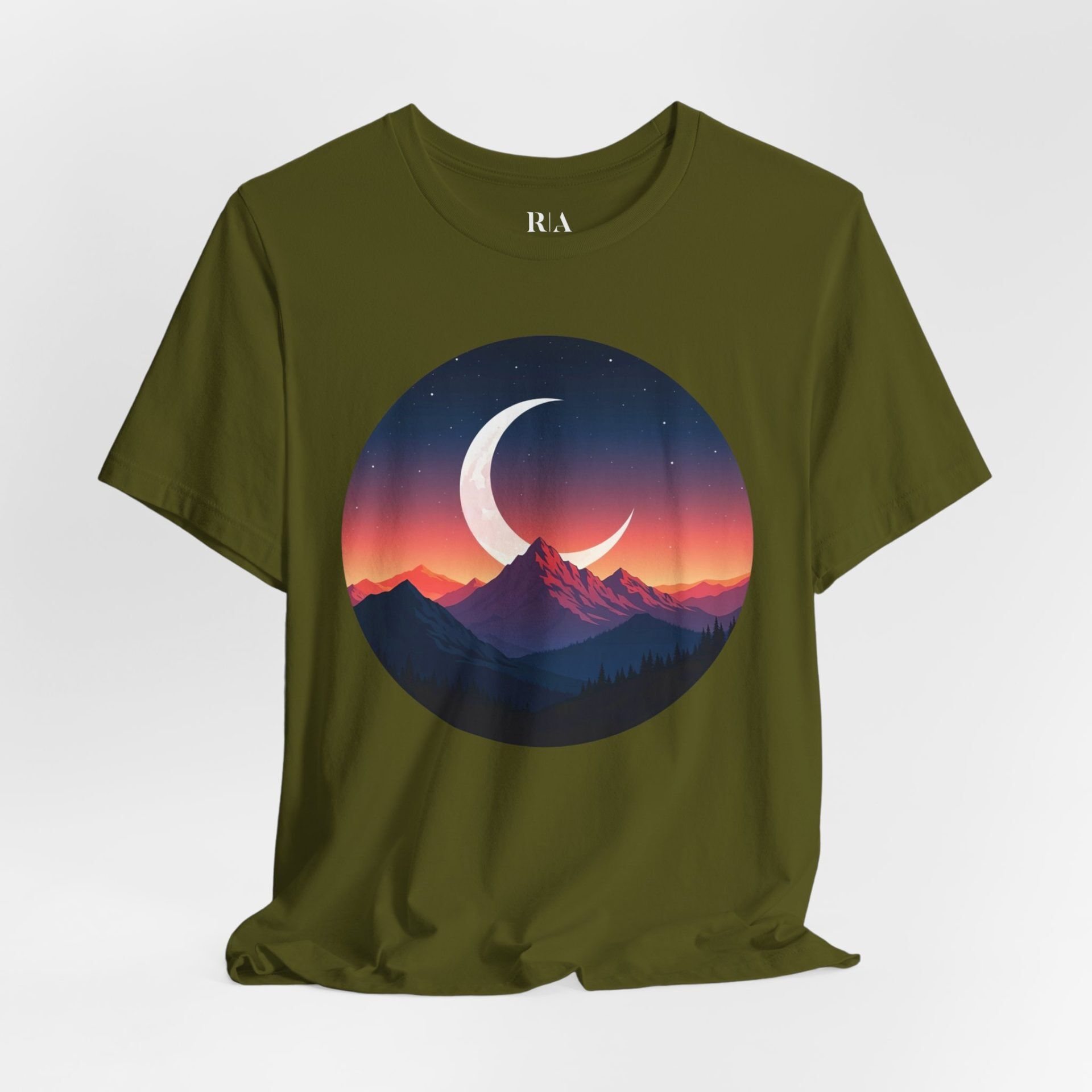 Alpine Moonlit Dream- Premium Jersey Cotton Graphic Tee - Image 3