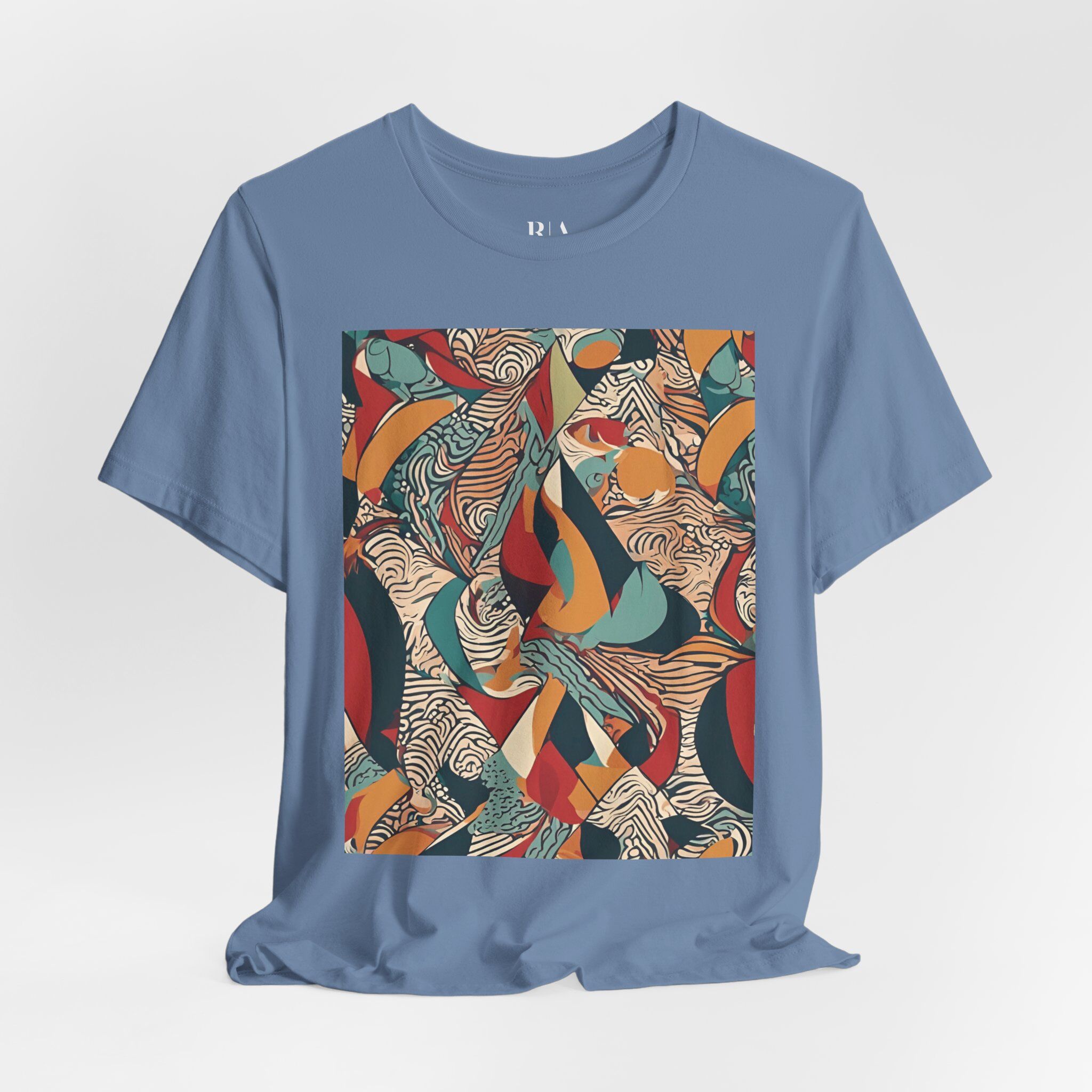 Energetic Tapestry - Premium Jersey Cotton Graphic Tee - Image 4